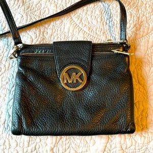 Michael Kors black leather crossbody